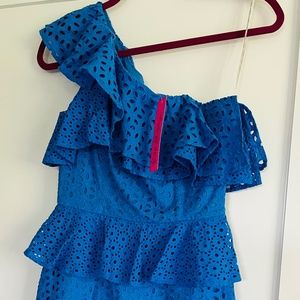 Lilly Pulitzer NWT ROYAL BLUE DRESS ONE SHOULDER